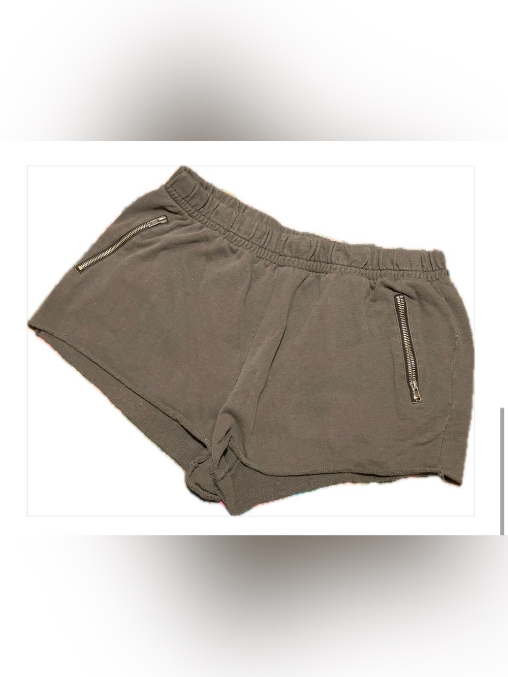 Forever 21 Grey Athletic Shorts with Zipper